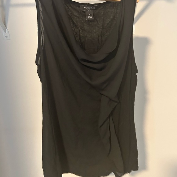 ❤️2/20-White House Black Market Draped Black Tank Top - Picture 2 of 4